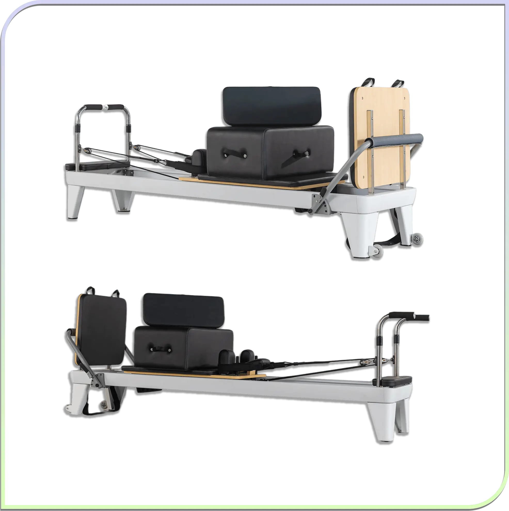 Aluminum Pilates Reformer Machine, Adjustable Resistance Springs, Non-Slip Handle, Durable Core Bed for Home Gym & Studio