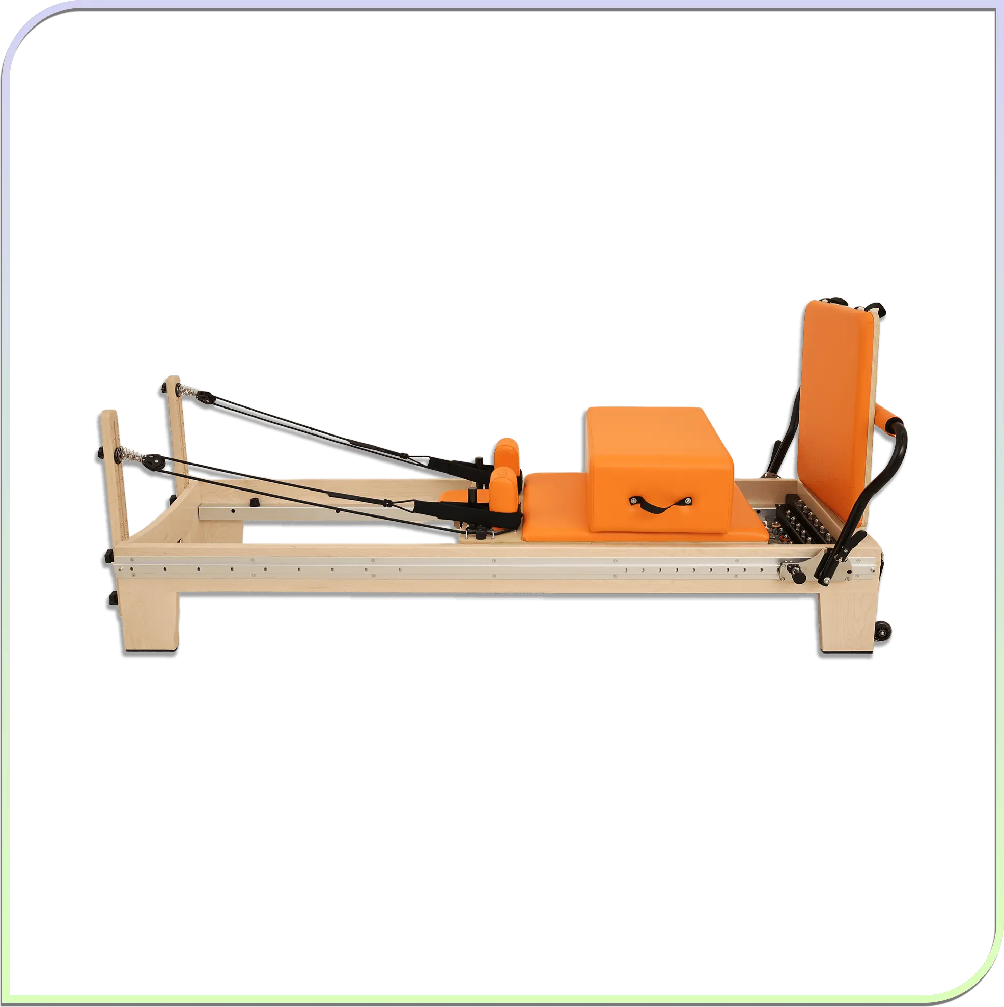HUAVIGOR Full Track Adjustable Maple Wood Pilates Reformer - Core Training Bed for Home Gym & Studio, Improve Strength & Balance