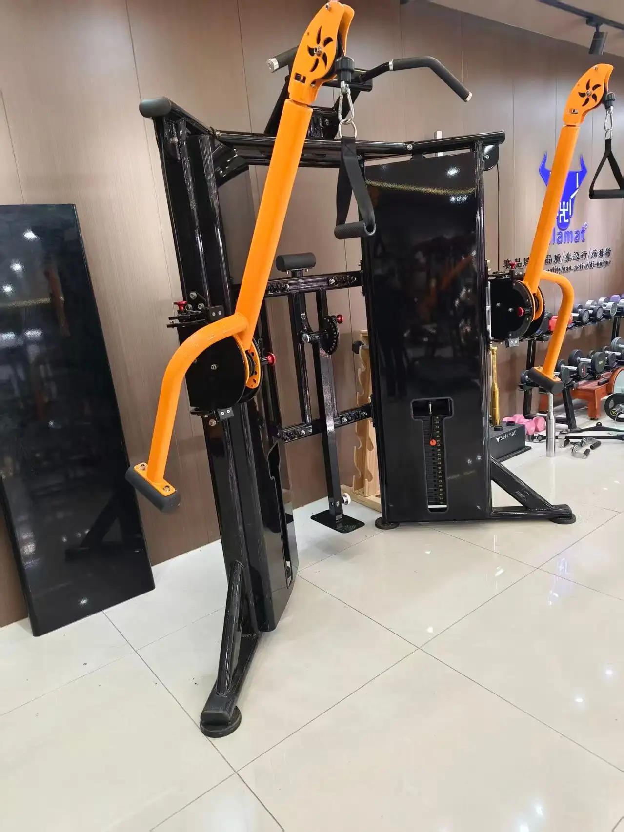 Multi-Functional Octopus Style HuaVigor Carbon Steel Power Rack 8-in-1 Commercial Gym Cable Crossover Machine Pull Bar Full-Body - Thumbnail 3