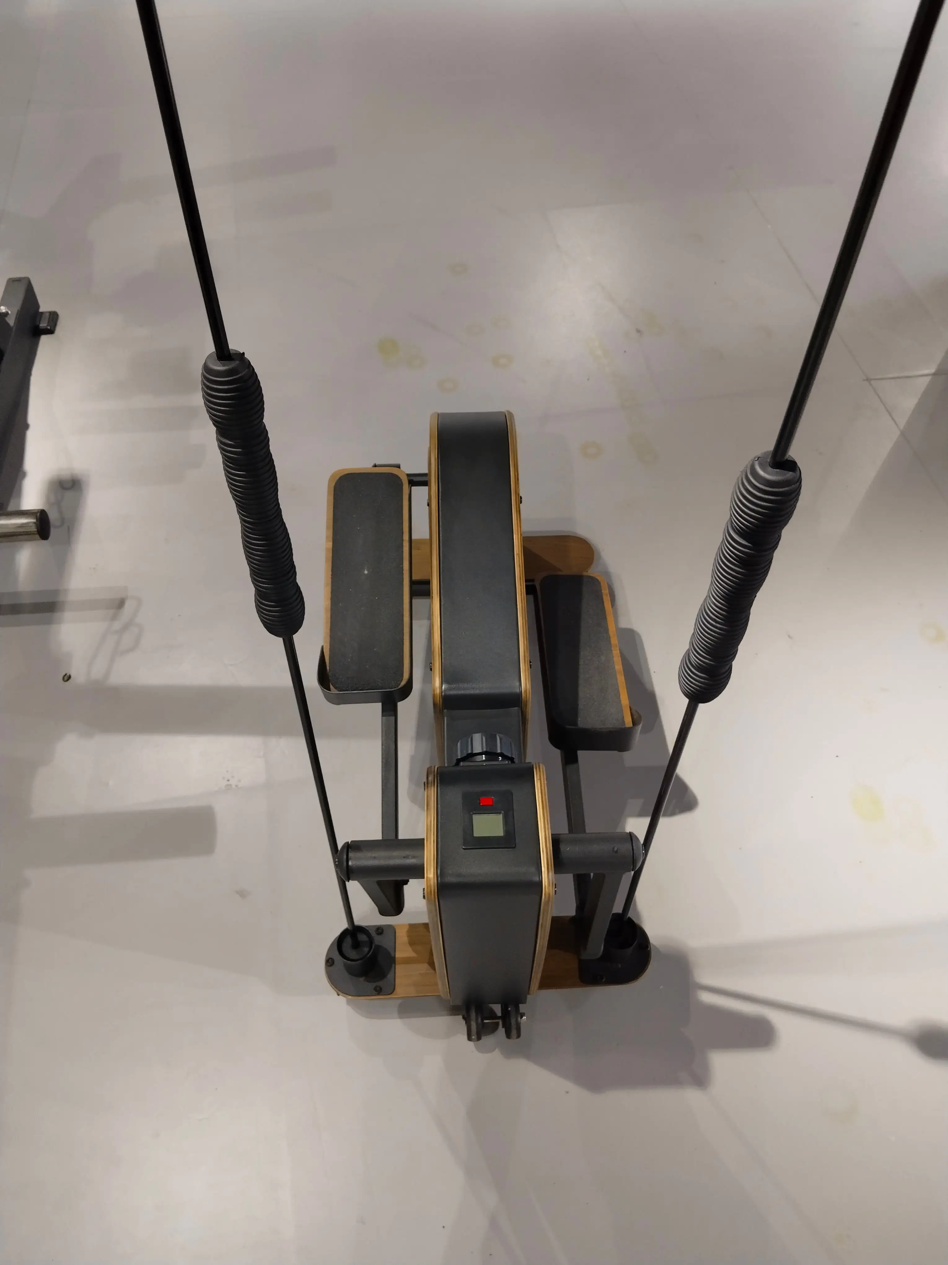 Wooden Magnetic Elliptical Machine 8-Level Resistance Quiet Compact for Home Gym Office Fitness - Thumbnail 7