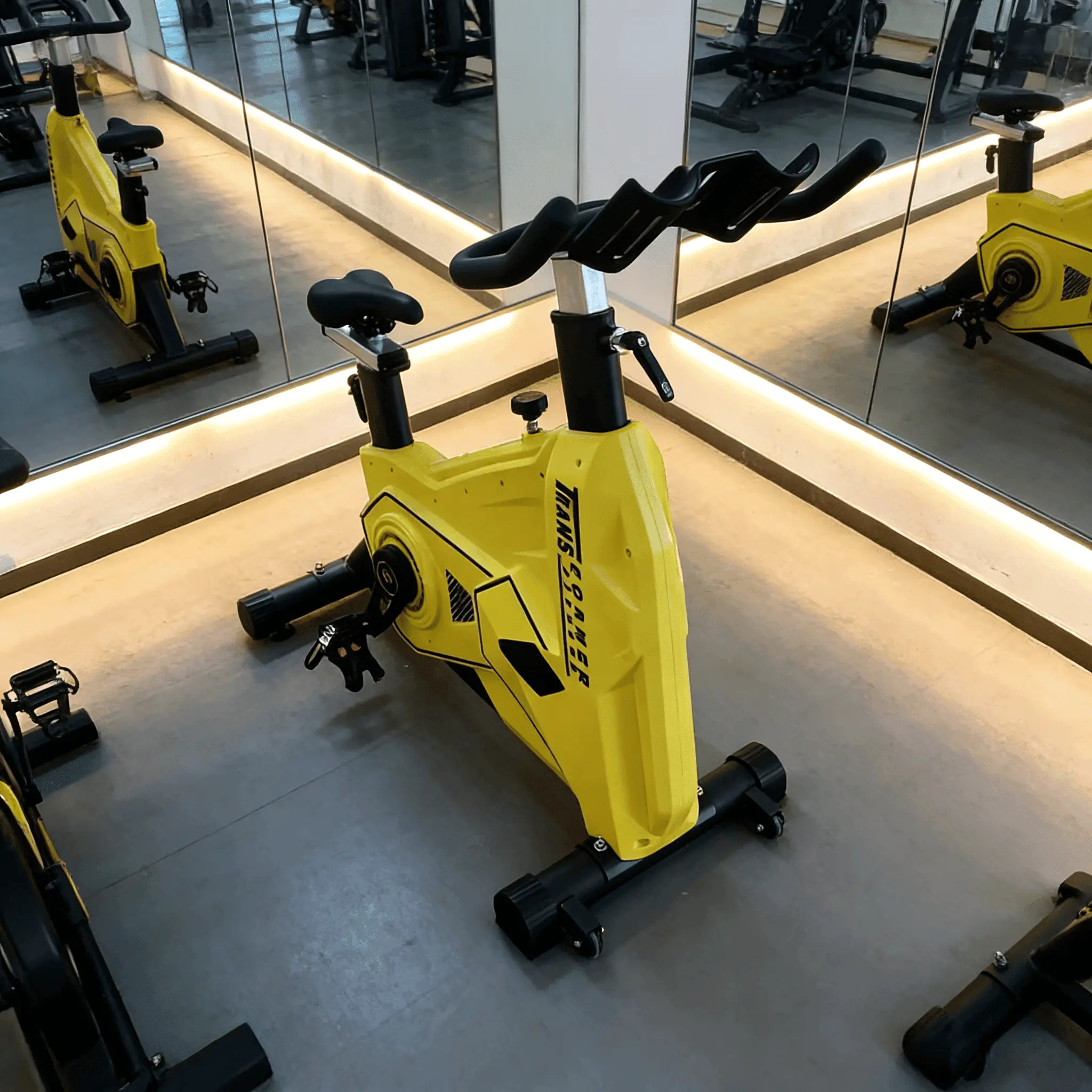 Belt Drive Friction Spin Bike - 130kg Max Weight | With Adjustable Seat & Non-Slip Coated Handles | Stable Carbon Steel Frame - Thumbnail 5