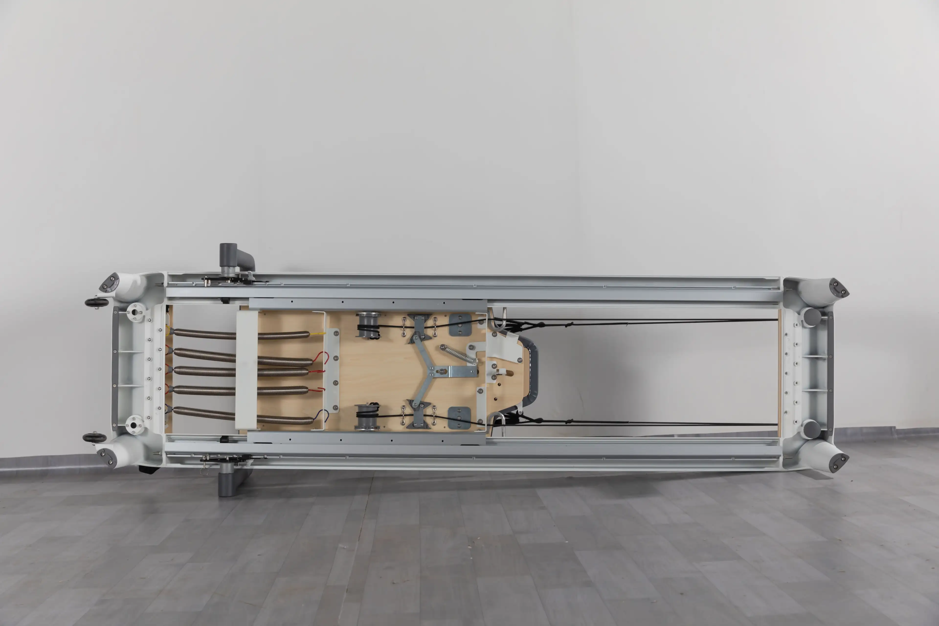 HuaVigor Durable Portable Pilates Reformer Machine Adjustable Footbar-White Aluminum Multifunction Health Studio Accessories - Thumbnail 5